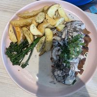 Seitan steak  at Kind Kitchen in Porto