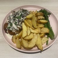 Seitan steak - delicious and very filling   at Kind Kitchen in Porto