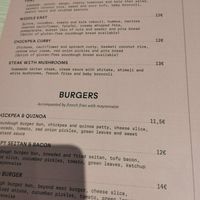 Menu at Kind Kitchen in Porto