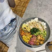 tofu poke bowl  at Kind Kitchen in Porto