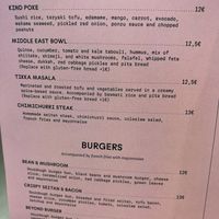 Menu   at Kind Kitchen in Porto