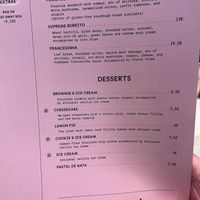 Menu   at Kind Kitchen in Porto