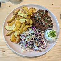 Seitan steak at Kind Kitchen in Porto