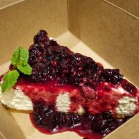 Cheesecake (very mouss-y, but delicious!) at Kind Kitchen in Porto