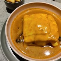 Francesinha at Kind Kitchen in Porto