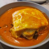 Francesinha at Kind Kitchen in Porto