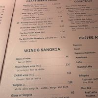 Menu  at Kind Kitchen in Porto