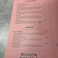 Menu  at Kind Kitchen in Porto