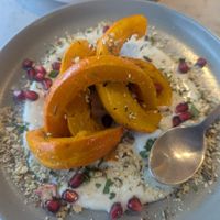 Feta, butternut squash starter at Kind Kitchen in Porto