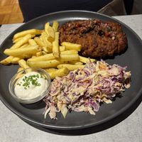 Seitan but too chewy for our tastes   at Kind Kitchen in Porto