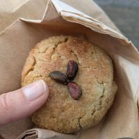 Pistachio cookie at Kind Kitchen in Porto