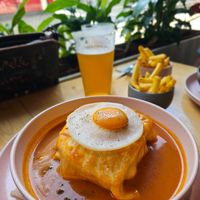 Francesinha to die for! at Kind Kitchen in Porto