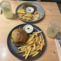 Smash burger and chimmichurri steak   at Kind Kitchen in Porto