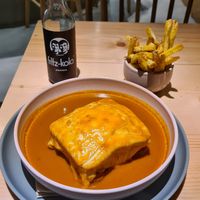 Francesinha at Kind Kitchen in Porto