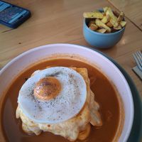 Francesinha at Kind Kitchen in Porto