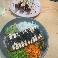 Poke Bowl and Katsu Sandwich at Kind Kitchen in Porto