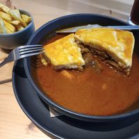 Francesinha at Kind Kitchen in Porto
