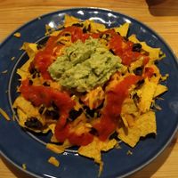 Nachos, guacamole, black beans at Kind Kitchen in Porto