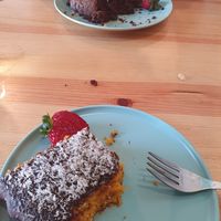 Carrot and chocolate cake! Amazing! at Kind Kitchen in Porto