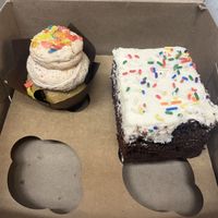 Fruity Pebbles Cupcake & Brownie  at Hive Bakery in Flower Mound