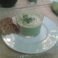 Avocado gazpacho at Pousse-Pousse in Paris