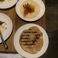 Hummus and pita  at Butcher & Bee in Nashville