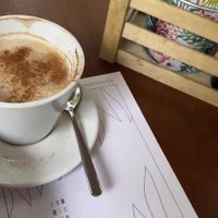 Vegan coffee  at The Garden Bar in Thessaloniki