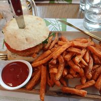 Burger at The Garden Bar in Thessaloniki