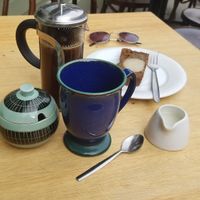 Coffee and pear cake at Re. Source in Norwich