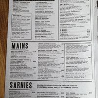 Menu with vegan options marked at The Castle Grounds in Coventry
