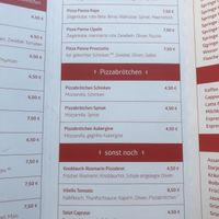The other food (Pizza Brot is vegan) and vegan cheese Info on the bottom at Augusto Pizzeria in Chemnitz