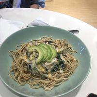 Coconut noodles with mushrooms   at Foody lohas Cafe in Ulaanbaatar