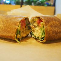 falafel humus wrap at Foody lohas Cafe in Ulaanbaatar