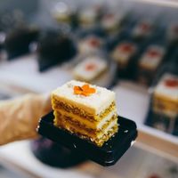 carrot cake with cashew cream at Foody lohas Cafe in Ulaanbaatar