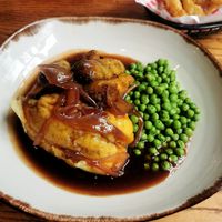 Vegan bangers and mash at The Station House in Warrington