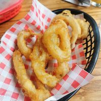 Onion rings were very nice! at The Station House in Warrington