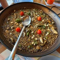 Vegetarian/Vegan paella at Portolito in Valencia