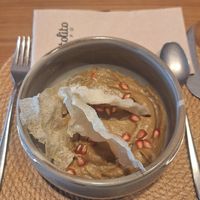 Baba ganoush - very garlicky but amazing at Portolito in Valencia