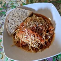 Pasta pomodoro at Ima's Vegetarian Restaurant in Puerto Princesa
