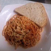 Pasta pomodoro at Ima's Vegetarian Restaurant in Puerto Princesa