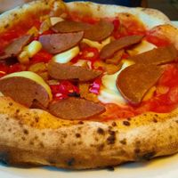 Chorizo & butternut squash pizza at PLY in Manchester