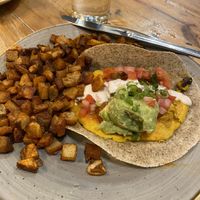 Chickpea scramble taco with potatoes at Cultivate Cafe in Jackson