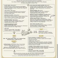 Lunch menu at Cultivate Cafe in Jackson