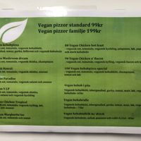 Vegan menu at Tony's Pizzeria in Trollhattan