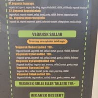 Menu at Tony's Pizzeria in Trollhattan