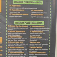 Menu at Tony's Pizzeria in Trollhattan