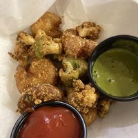 Battered broccoli   at Heidaway in Bethany Beach