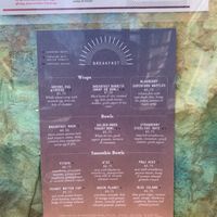 Breakfast menu at Life Alive Organic Cafe - Back Bay - Boylston St in Boston