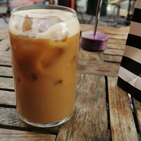 Iced Cappuccino with oatmilk at Life Alive Organic Cafe - Back Bay - Boylston St in Boston