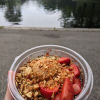 Pb acai bowl at Life Alive Organic Cafe - Back Bay - Boylston St in Boston